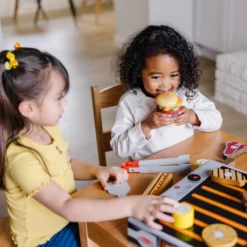 Wooden Grill & Serve BBQ Set