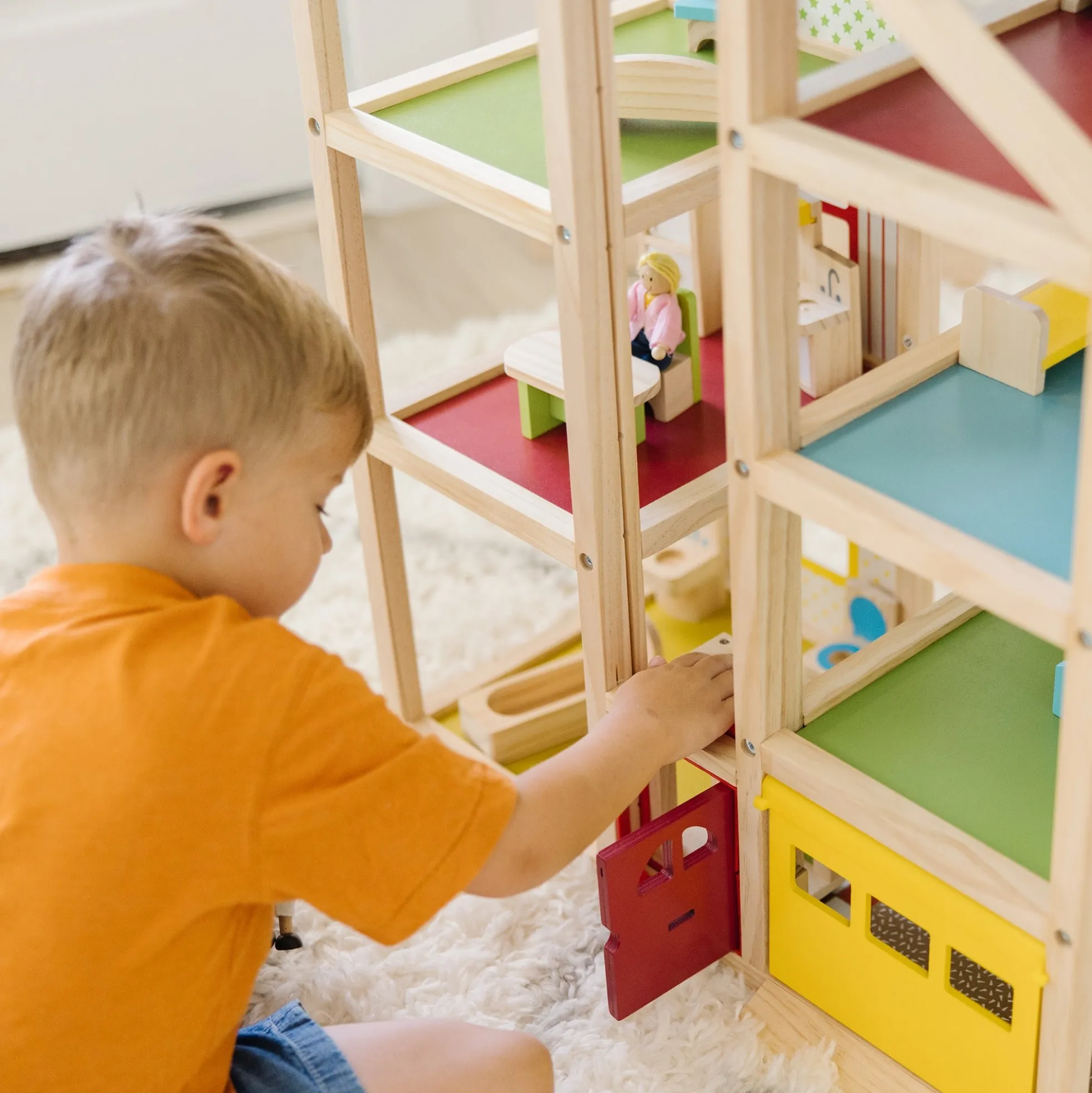 Wooden Hi-Rise Dollhouse