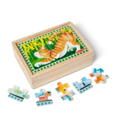 Wooden Jigsaw Puzzles in a Box - Pets
