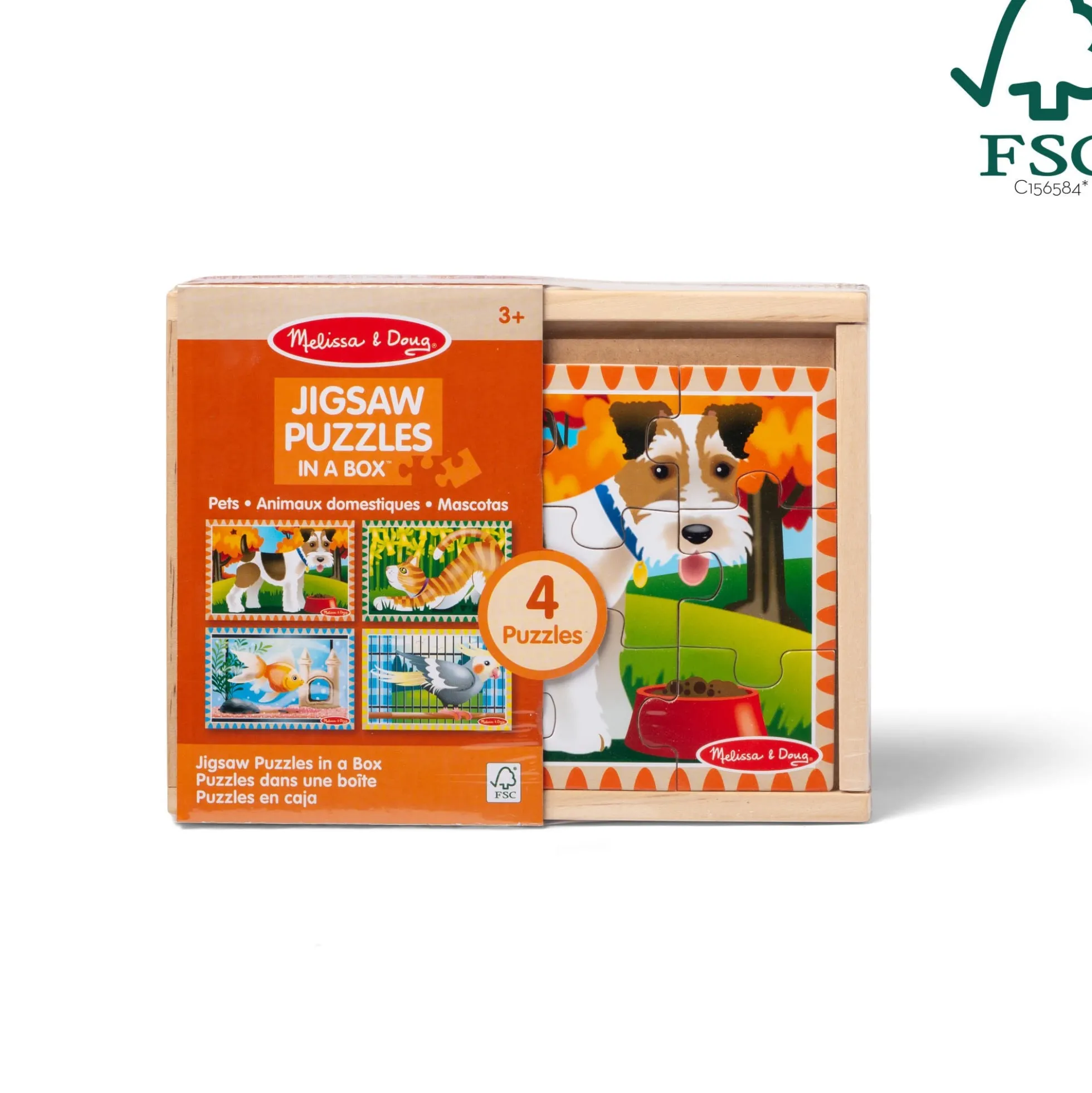 Wooden Jigsaw Puzzles in a Box - Pets