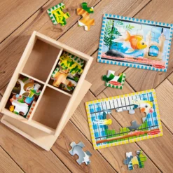 Wooden Jigsaw Puzzles in a Box - Pets