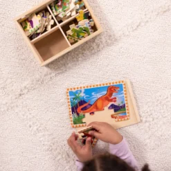 Wooden Jigsaw Puzzles in a Box - Dinosaurs