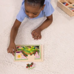 Wooden Jigsaw Puzzles in a Box - Dinosaurs