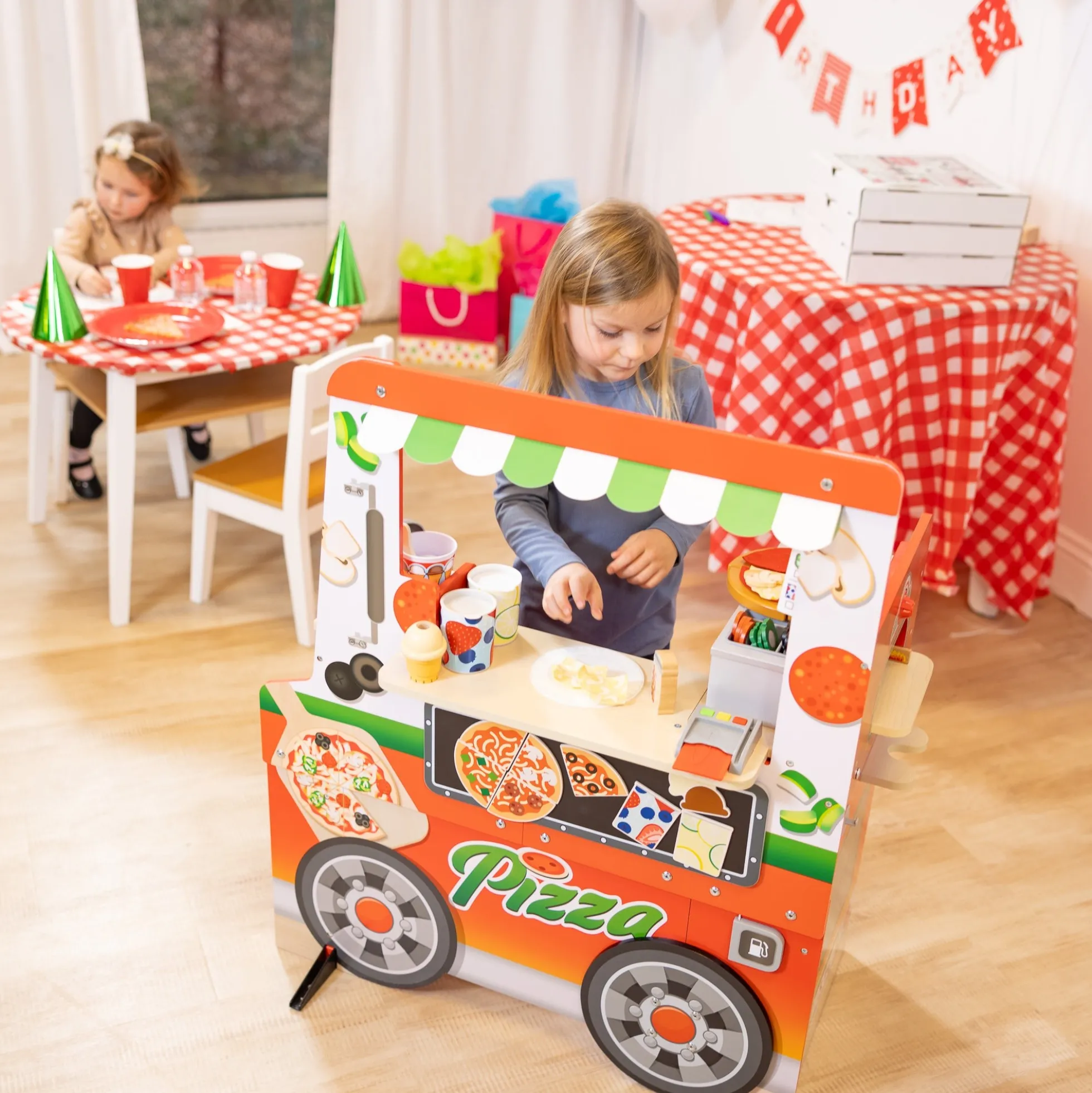 Wooden Pizza Food Truck Activity Center