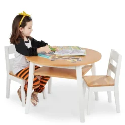 Wooden Round Table & Chairs Set