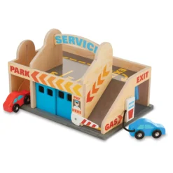 Wooden Service Station Parking Garage