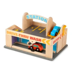 Wooden Service Station Parking Garage