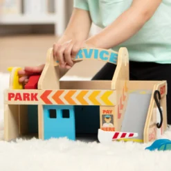 Wooden Service Station Parking Garage