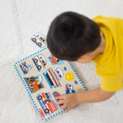Wooden Sound Puzzle 2-Pack – Farm Animals, Vehicles