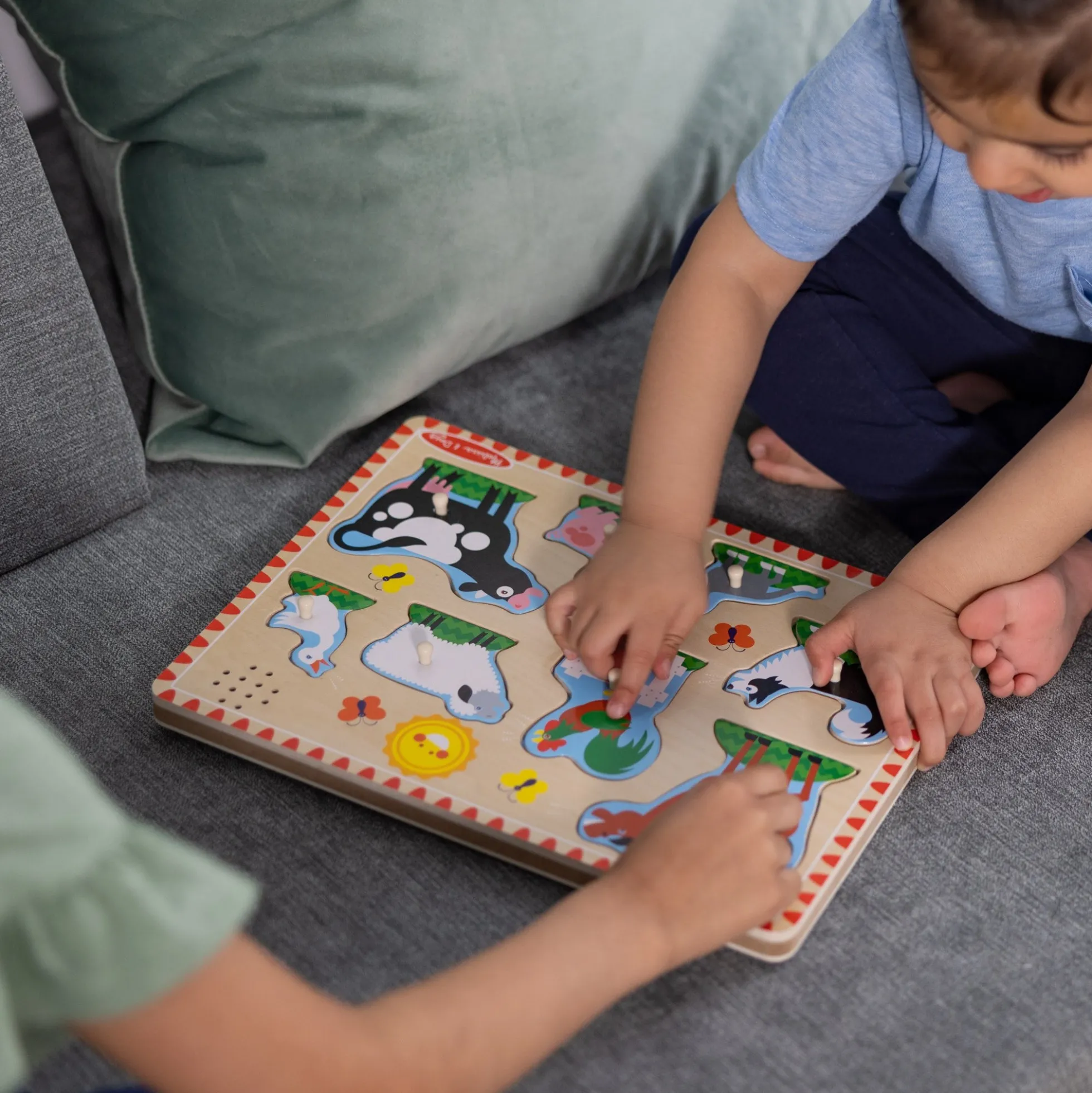Wooden Sound Puzzle 2-Pack – Farm Animals, Vehicles
