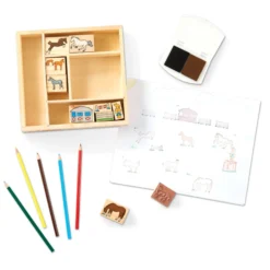 Wooden Stamp Set - Horses