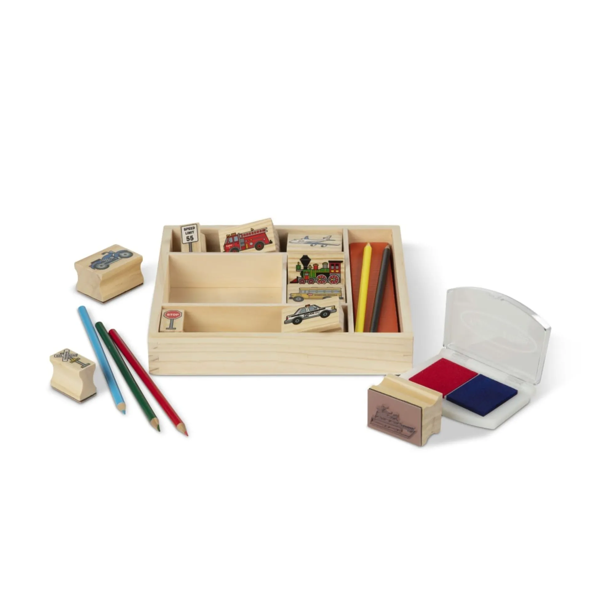 Wooden Stamp Set - Vehicles