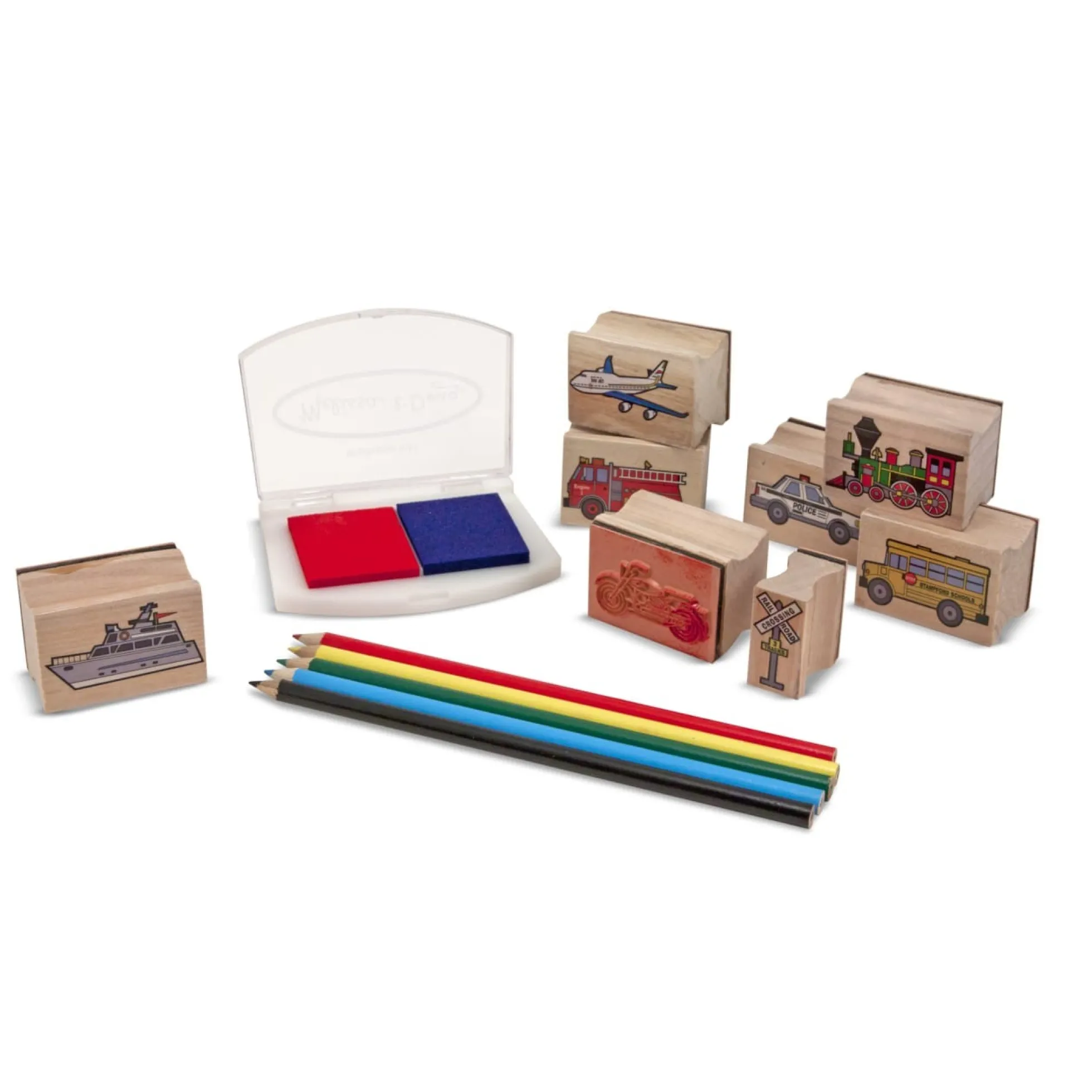 Wooden Stamp Set - Vehicles