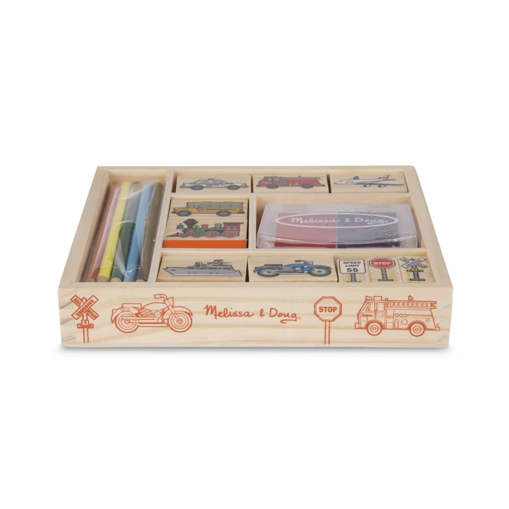 Wooden Stamp Set - Vehicles