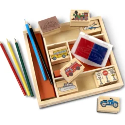 Wooden Stamp Set - Vehicles