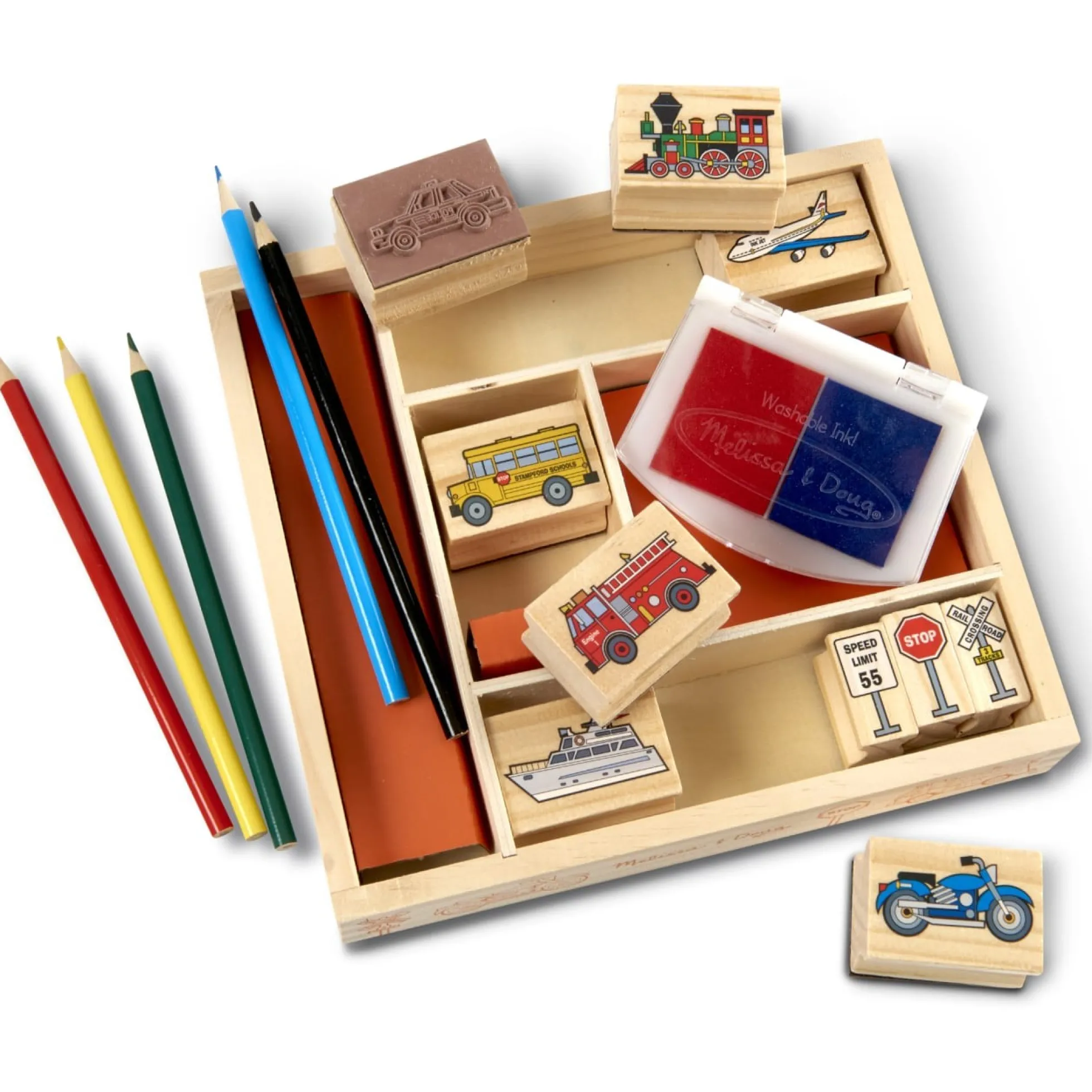 Wooden Stamp Set - Vehicles