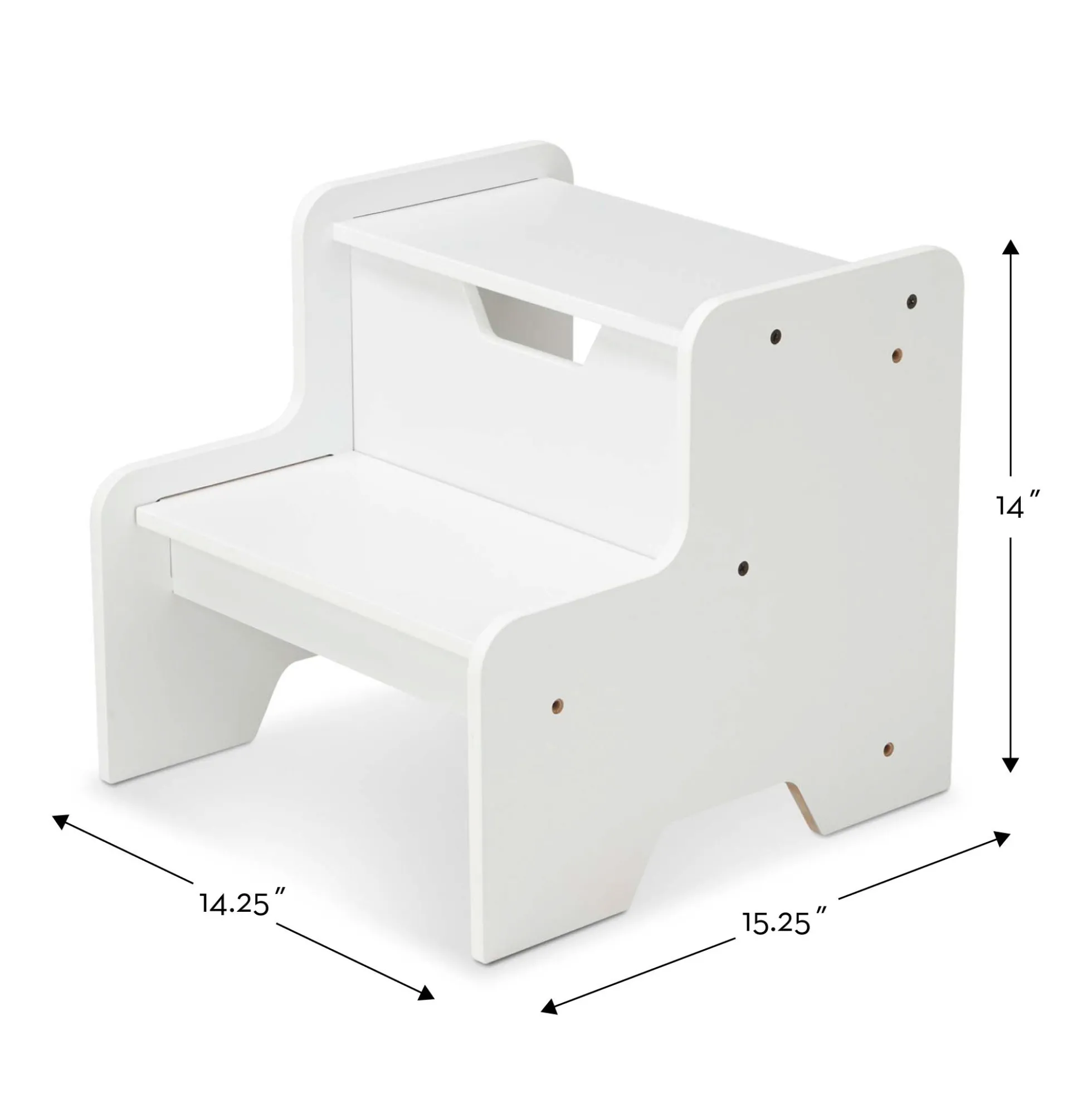 Wooden Step Stool - White