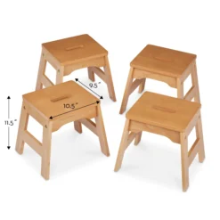 Wooden Stools – Set of 4