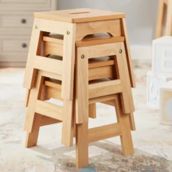 Wooden Stools – Set of 4