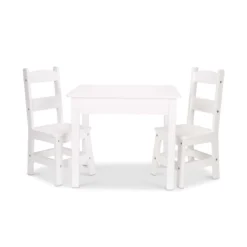 Wooden Table & Chairs - White
