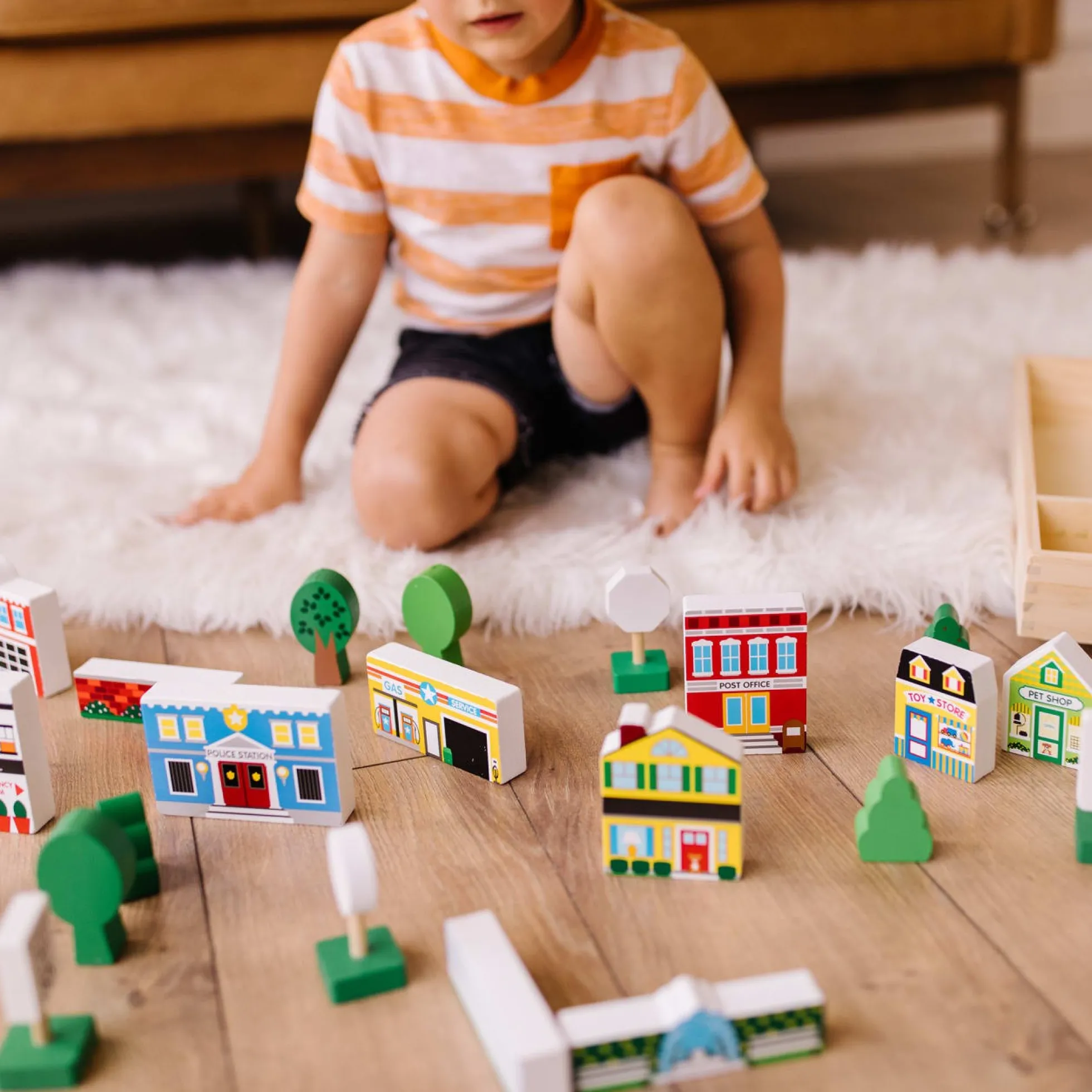 Wooden Town Play Set