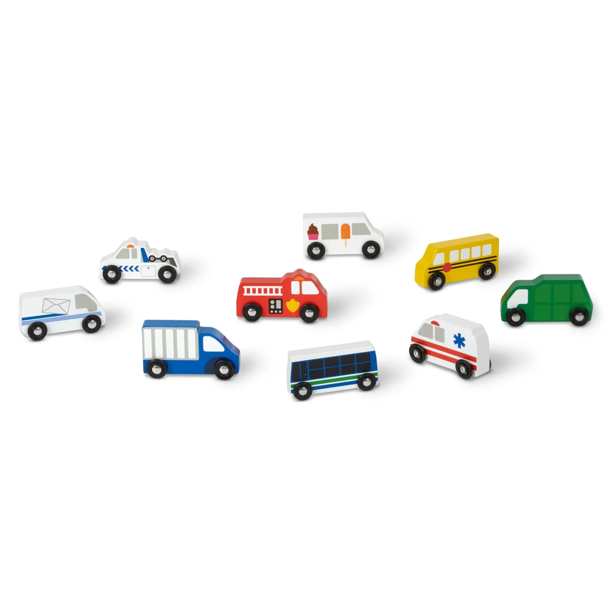 Wooden Town Vehicles Set