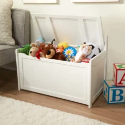 Wooden Toy Chest (White)