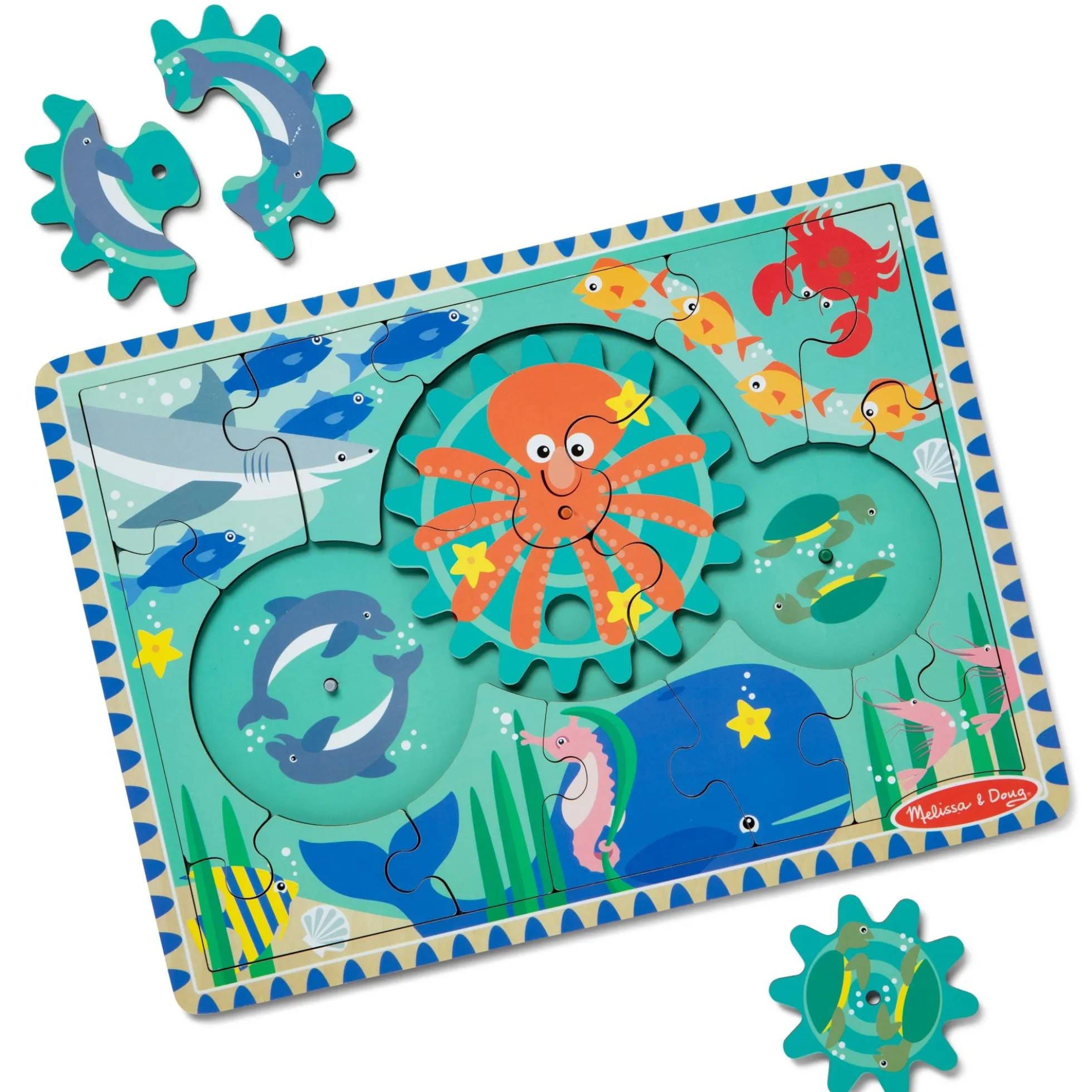 Wooden Underwater Gear Puzzle – 18 Pieces